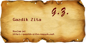 Gazdik Zita névjegykártya