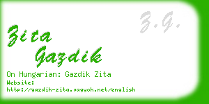 zita gazdik business card
